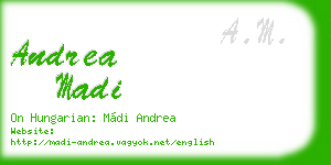 andrea madi business card