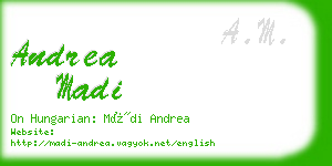 andrea madi business card